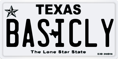 TX license plate BASICLY