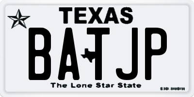 TX license plate BATJP