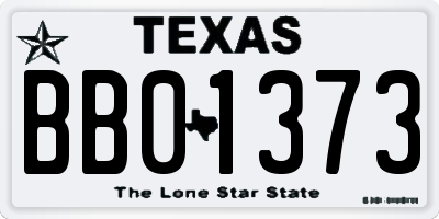 TX license plate BB01373