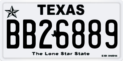 TX license plate BB26889