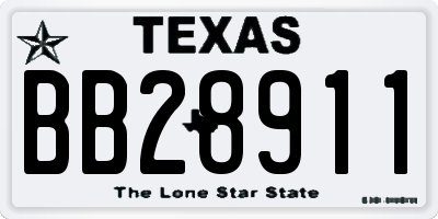 TX license plate BB28911