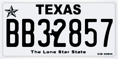 TX license plate BB32857