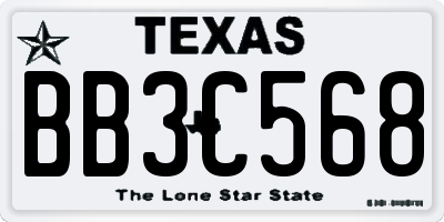 TX license plate BB3C568