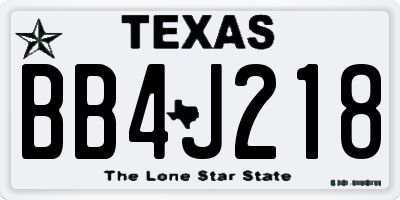 TX license plate BB4J218