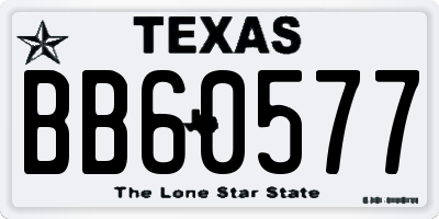 TX license plate BB60577