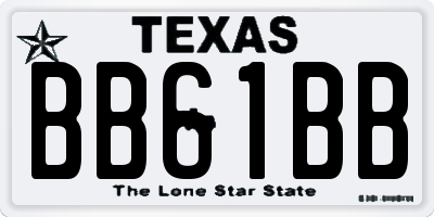 TX license plate BB61BB