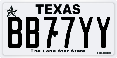 TX license plate BB77YY