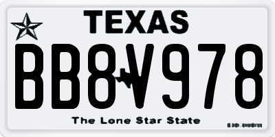 TX license plate BB8V978