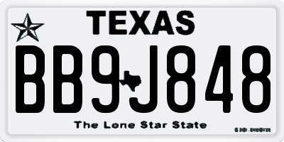 TX license plate BB9J848