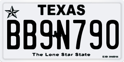 TX license plate BB9N790