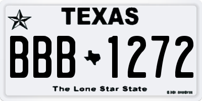 TX license plate BBB1272