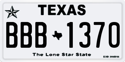 TX license plate BBB1370