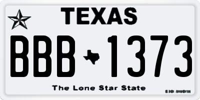 TX license plate BBB1373