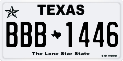 TX license plate BBB1446