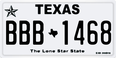 TX license plate BBB1468