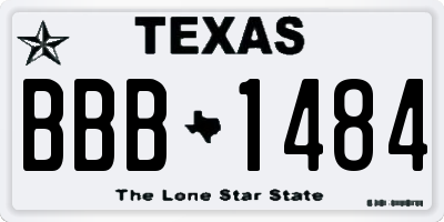 TX license plate BBB1484