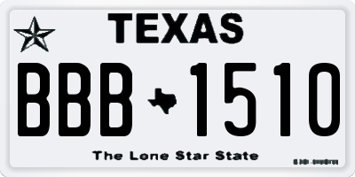 TX license plate BBB1510
