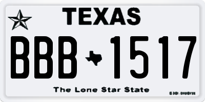 TX license plate BBB1517