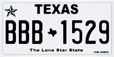 TX license plate BBB1529