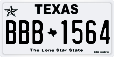 TX license plate BBB1564