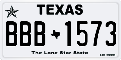 TX license plate BBB1573