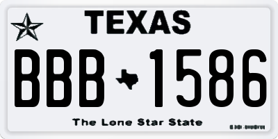 TX license plate BBB1586