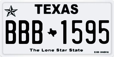 TX license plate BBB1595