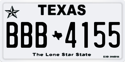 TX license plate BBB4155