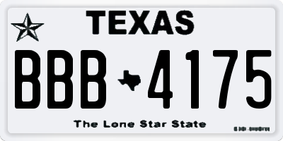 TX license plate BBB4175