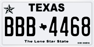 TX license plate BBB4468