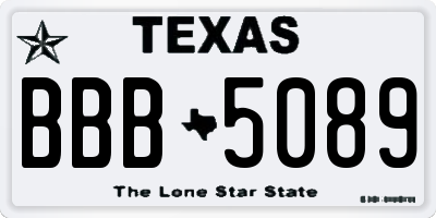 TX license plate BBB5089