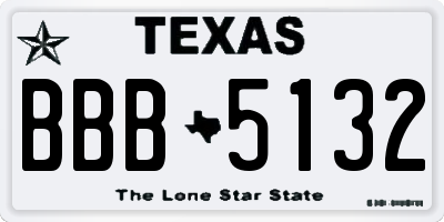 TX license plate BBB5132