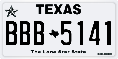 TX license plate BBB5141