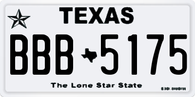 TX license plate BBB5175