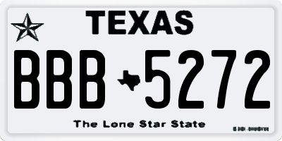 TX license plate BBB5272