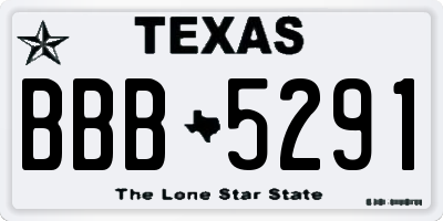 TX license plate BBB5291