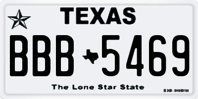 TX license plate BBB5469