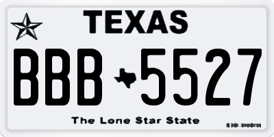 TX license plate BBB5527