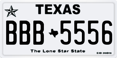 TX license plate BBB5556