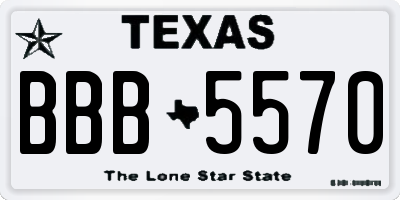 TX license plate BBB5570