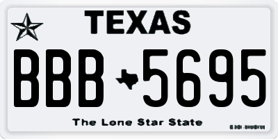 TX license plate BBB5695