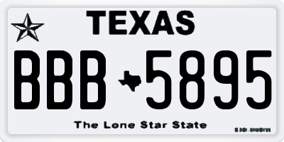 TX license plate BBB5895