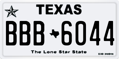 TX license plate BBB6044