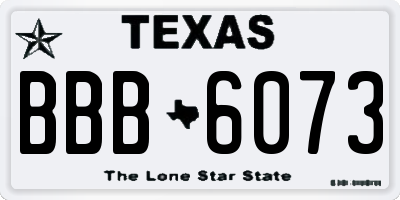 TX license plate BBB6073
