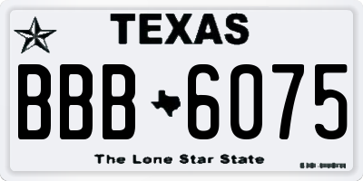 TX license plate BBB6075