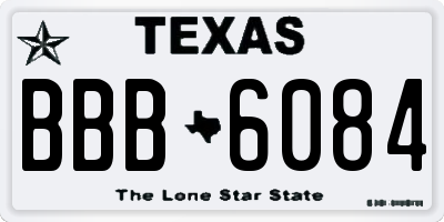 TX license plate BBB6084