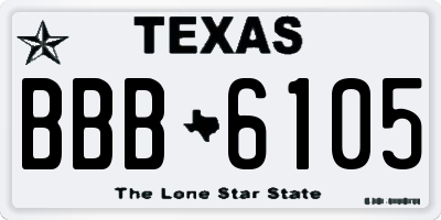 TX license plate BBB6105