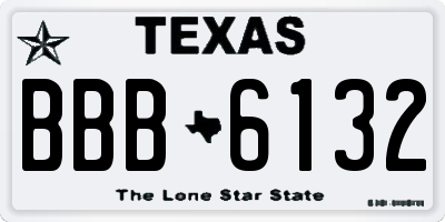 TX license plate BBB6132