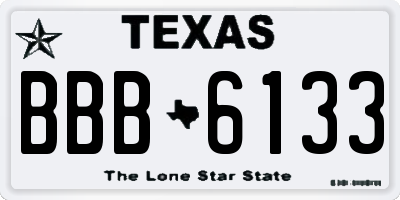 TX license plate BBB6133