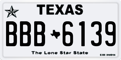 TX license plate BBB6139